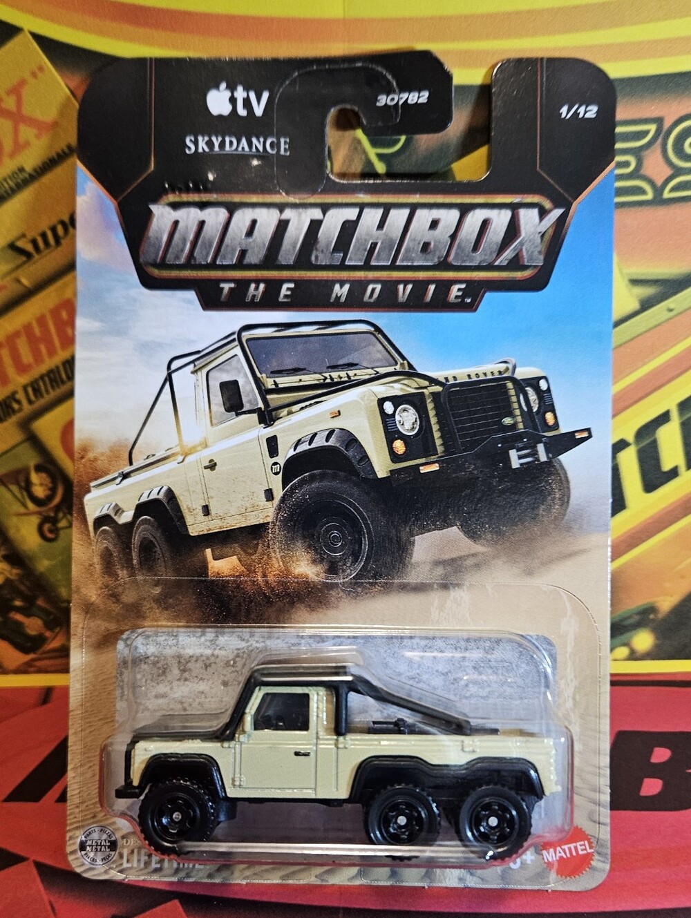 Matchbox The Movie 6-Wheel Land Rover Truck - Cream & Black